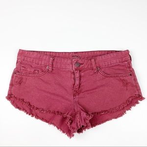BDG Low-Rise Cut-Off Dolphin Shorts Frayed Hem